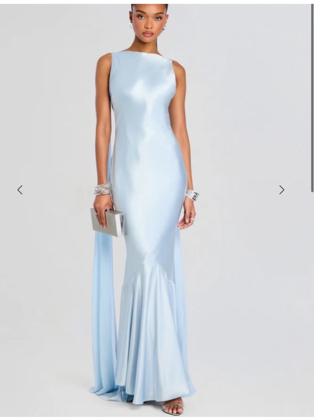 Retrofete Sky Blue Julia Satin Dress size Medium NWT